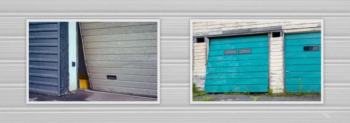 Crooked Aluminum Garage Door Repair in Hamilton, Ontario